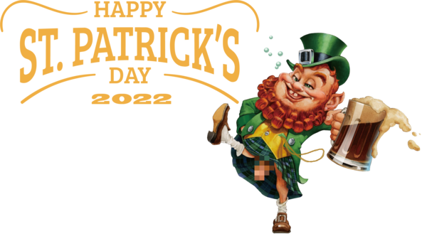 Transparent St. Patrick's Day Restaurant Take-out Pub for Leprechaun for St Patricks Day