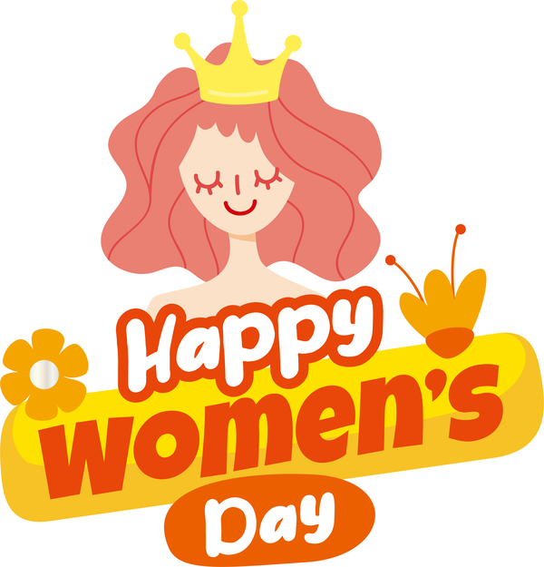 Transparent International Women's Day popplet Logo Cartoon for Women's Day for International Womens Day
