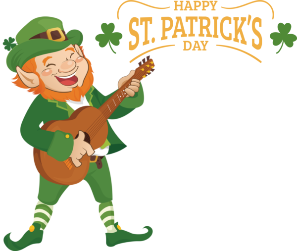 Transparent St. Patrick's Day St. Patrick's Day Guitar Leprechaun for Leprechaun for St Patricks Day