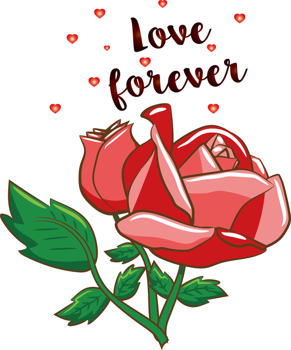 Transparent Valentine's Day Floral design Flower Rose for Valentines for Valentines Day