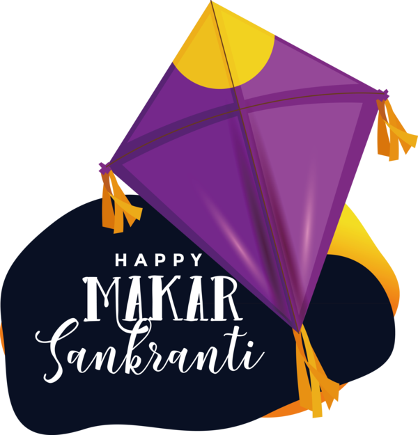 Transparent Makar Sankranti Logo Triangle Font for Happy Makar Sankranti for Makar Sankranti