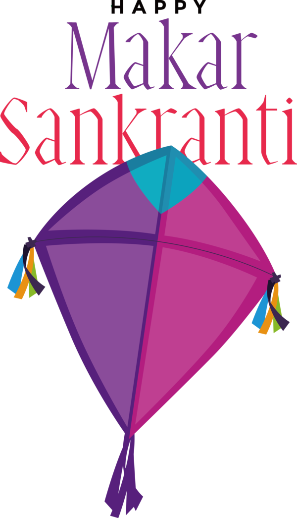 Transparent Makar Sankranti Line Triangle Text for Happy Makar Sankranti for Makar Sankranti
