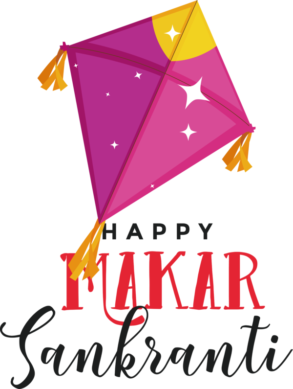 Transparent Makar Sankranti Triangle Design Pink M for Happy Makar Sankranti for Makar Sankranti
