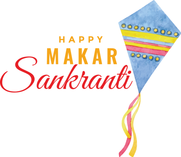 Transparent Makar Sankranti pleasant Line Font for Happy Makar Sankranti for Makar Sankranti