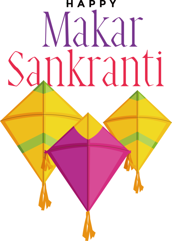 Transparent Makar Sankranti Line Triangle Meter for Happy Makar Sankranti for Makar Sankranti