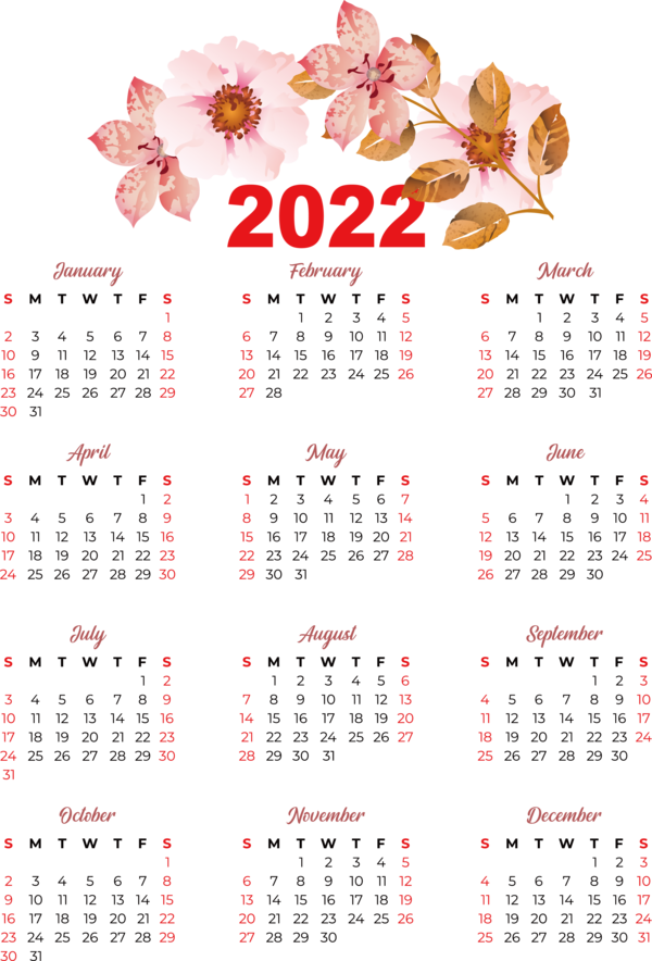 Transparent New Year calendar Julian calendar Islamic calendar for Printable 2022 Calendar for New Year