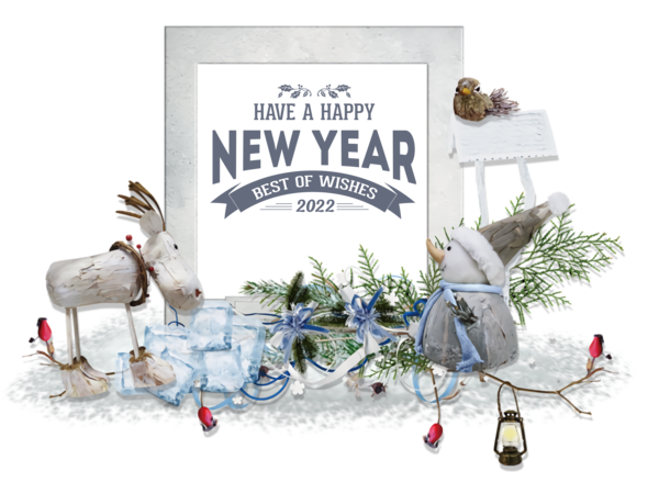 Transparent New Year Rudolph New Year Christmas Day for Happy New Year 2022 for New Year