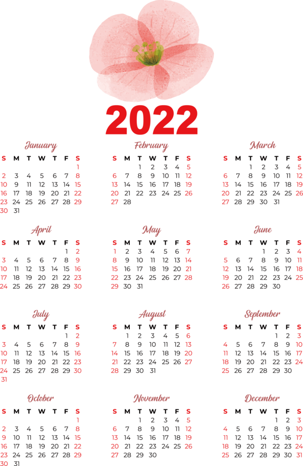 Transparent New Year calendar 2022 Month for Printable 2022 Calendar for New Year