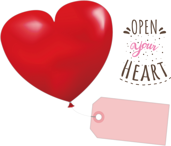 Transparent Valentine's Day M-095 Heart Design for Valentine Heart for Valentines Day