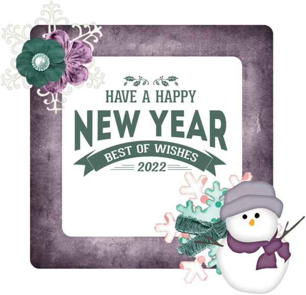 Transparent New Year Picture Frame Design Drawing for Happy New Year 2022 for New Year
