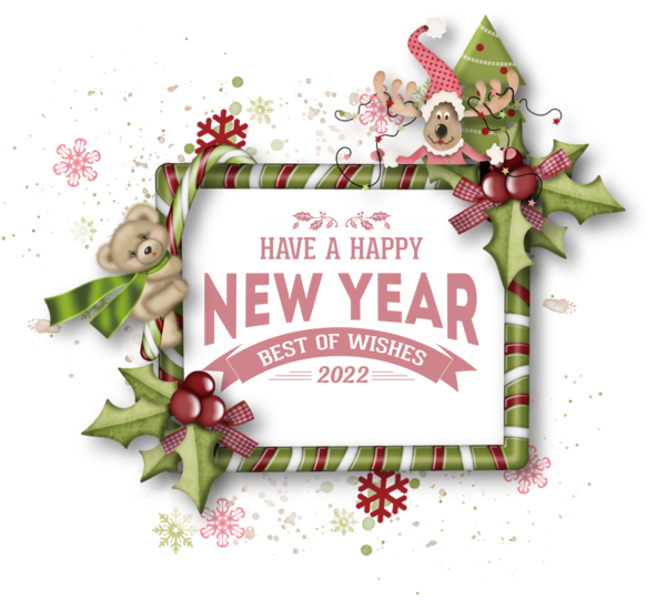 Transparent New Year Christmas Graphics Wreath Mrs. Claus for Happy New Year 2022 for New Year