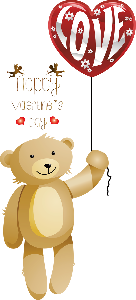 Transparent Valentine's Day Bears Teddy bear Tatty Teddy for Valentines for Valentines Day