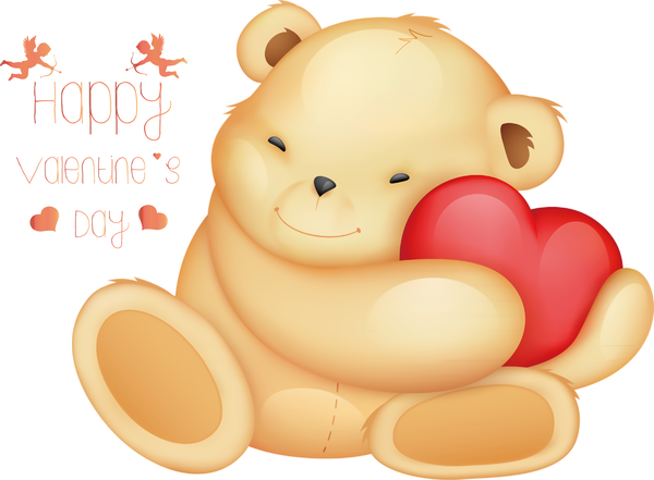 Transparent Valentine's Day Teddy bear Brown Teddy Bear Teddy Bear Heart for Valentines for Valentines Day