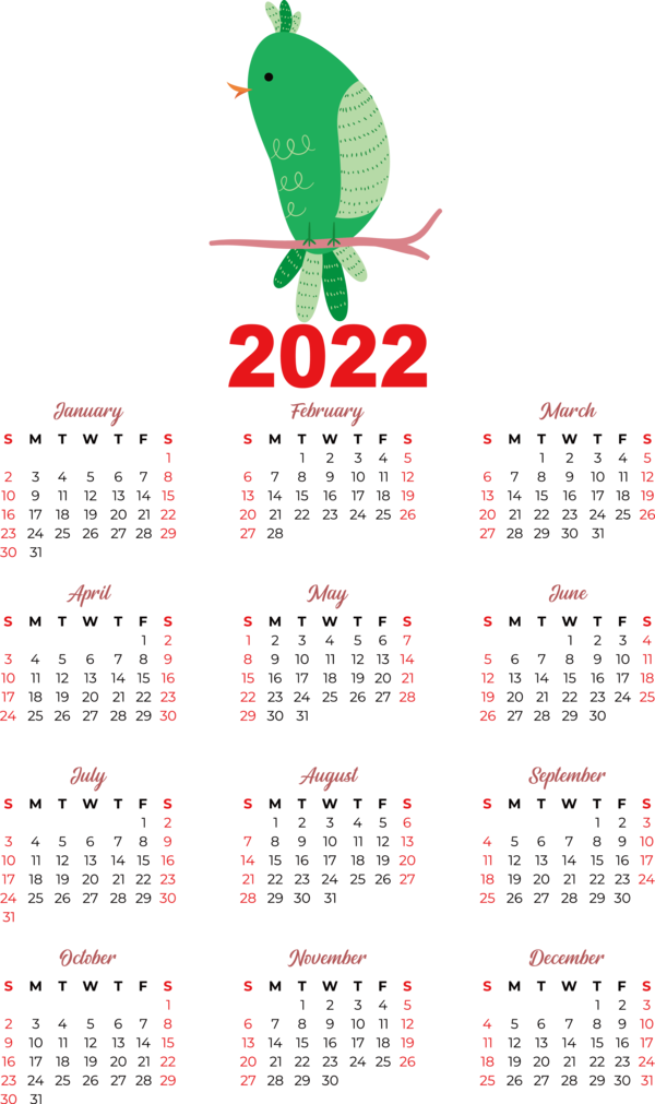 Transparent New Year calendar 2022 Julian calendar for Printable 2022 Calendar for New Year