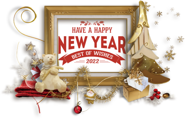 Transparent New Year Christmas Graphics Borders and Frames Picture Frame for Happy New Year 2022 for New Year