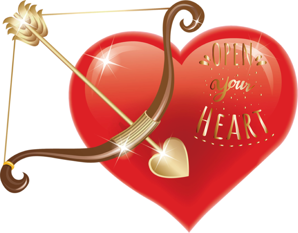 Transparent Valentine's Day Heart Design Cupid for Valentine Heart for Valentines Day