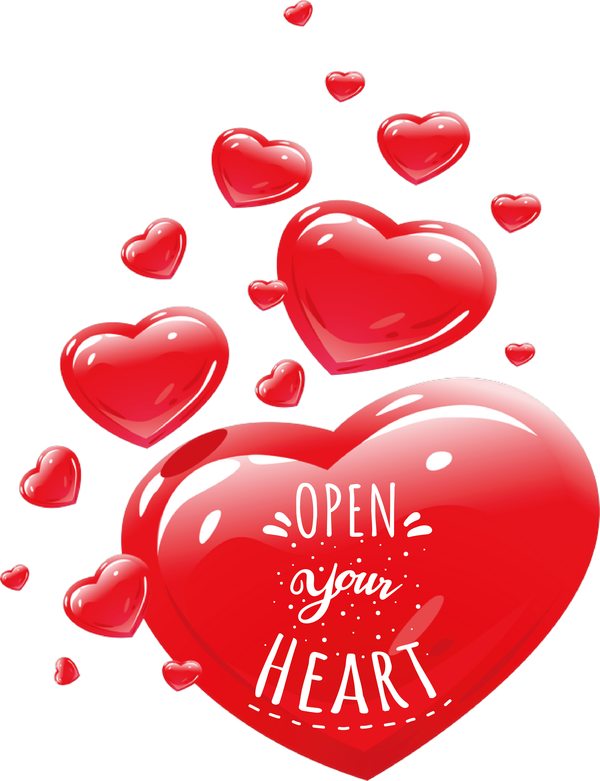 Transparent Valentine's Day Heart Vector Design for Valentine Heart for Valentines Day