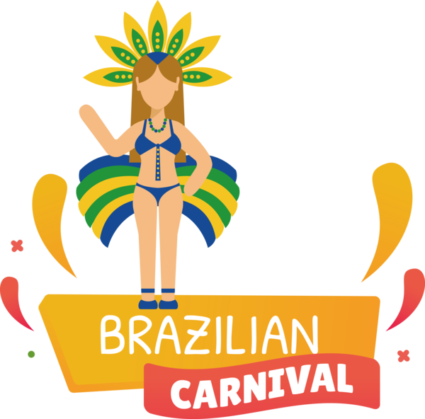 Transparent Brazilian Carnival Cartoon Logo Design for Carnaval for Brazilian Carnival
