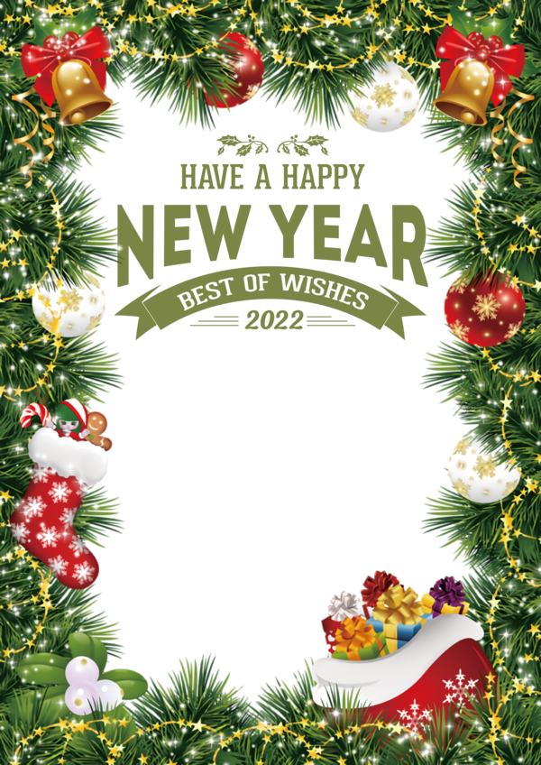 Transparent New Year Christmas Day Christmas decoration Picture Frame for Happy New Year 2022 for New Year