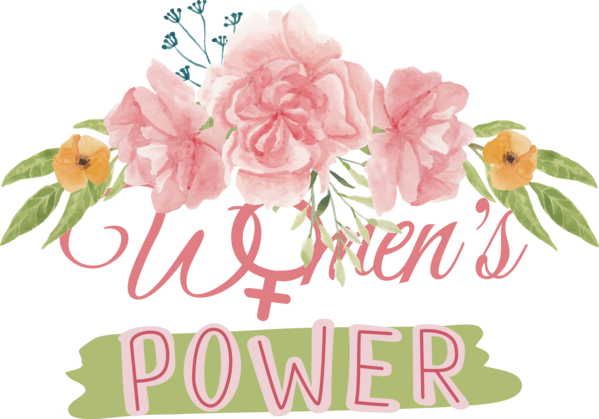 Transparent International Women's Day Flower Rose Cut flowers for Women Power for International Womens Day