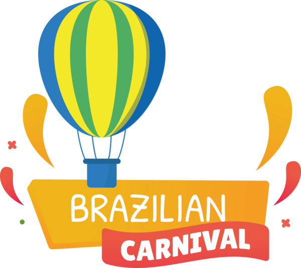 Transparent Brazilian Carnival Balloon Hot-air balloon Logo for Carnaval for Brazilian Carnival