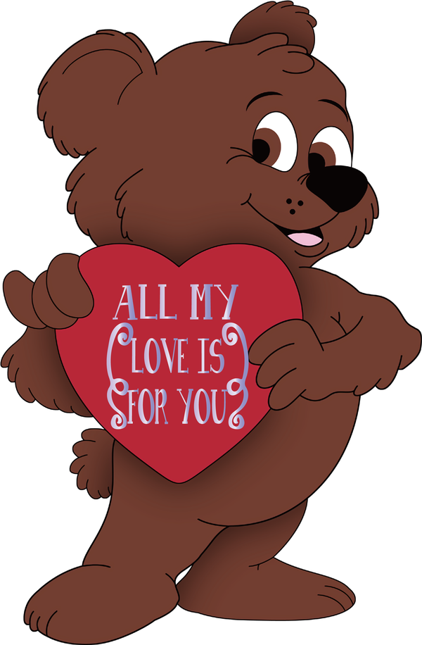 Transparent Valentine's Day Bears Cartoon Drawing for Teddy Bear for Valentines Day