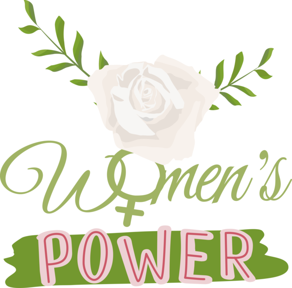 Transparent International Women's Day Floral design Garden roses Rose for Women Power for International Womens Day