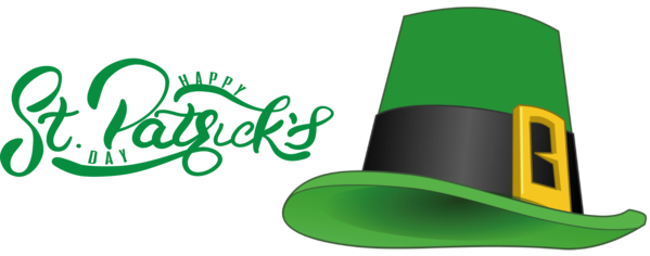 Transparent St. Patrick's Day St. Patrick's Day Leprechaun Line art for St Patrick's Day Hat for St Patricks Day