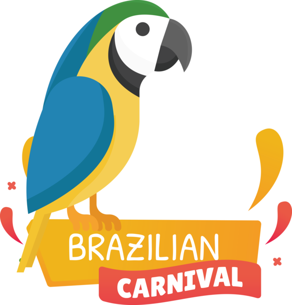 Transparent Brazilian Carnival Parrots Macaw Beak for Carnaval for Brazilian Carnival