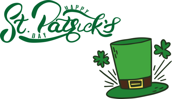 Transparent St. Patrick's Day Spreadshirt Shirt for St Patrick's Day Hat for St Patricks Day