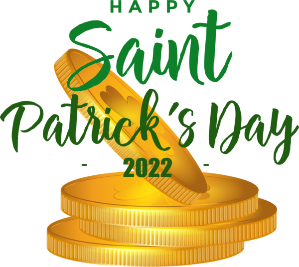 Transparent St. Patrick's Day Logo Commodity Design for Saint Patrick for St Patricks Day