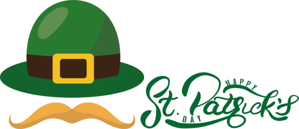 Transparent St. Patrick's Day Logo Design Green for St Patrick's Day Hat for St Patricks Day