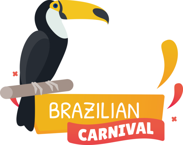 Transparent Brazilian Carnival Birds Toucans Logo for Carnaval for Brazilian Carnival