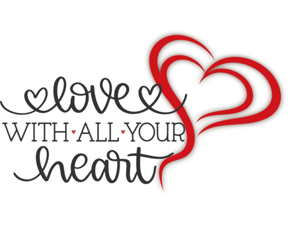 Transparent Valentine's Day M-095 Logo Calligraphy for Valentine Heart for Valentines Day