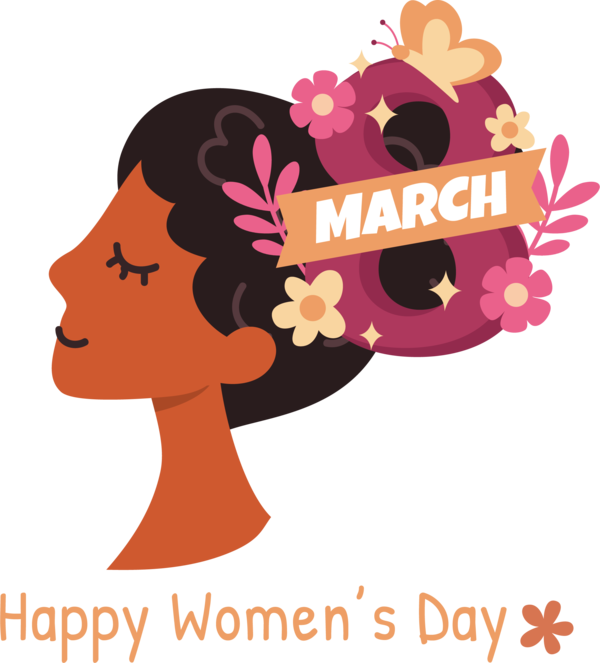 Transparent International Women's Day Human Cartoon Behavior for Women's Day for International Womens Day