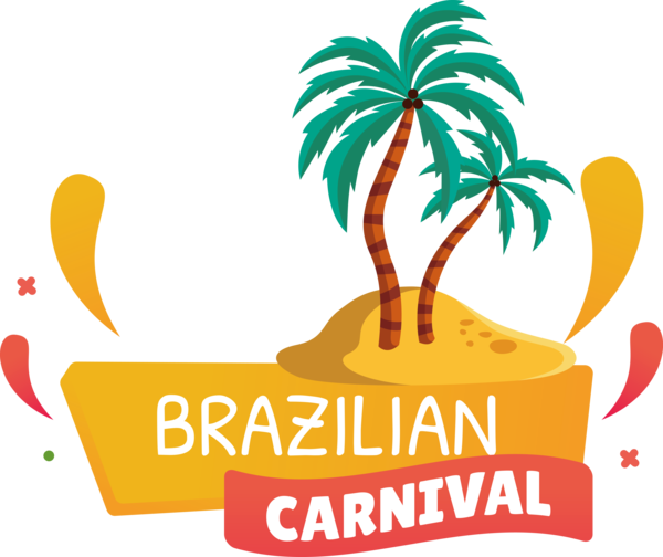 Transparent Brazilian Carnival Drawing Icon Palms for Carnaval for Brazilian Carnival