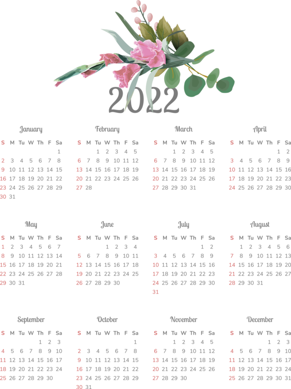 Transparent New Year available calendar Font for Printable 2022 Calendar for New Year