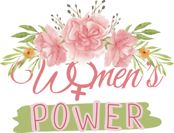 Transparent International Women's Day Floral design Flower Flower bouquet for Women Power for International Womens Day