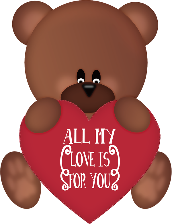 Transparent Valentine's Day Teddy bear Bears M-095 for Teddy Bear for Valentines Day
