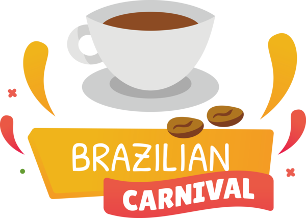 Transparent Brazilian Carnival Coffee Coffee cup Logo for Carnaval for Brazilian Carnival