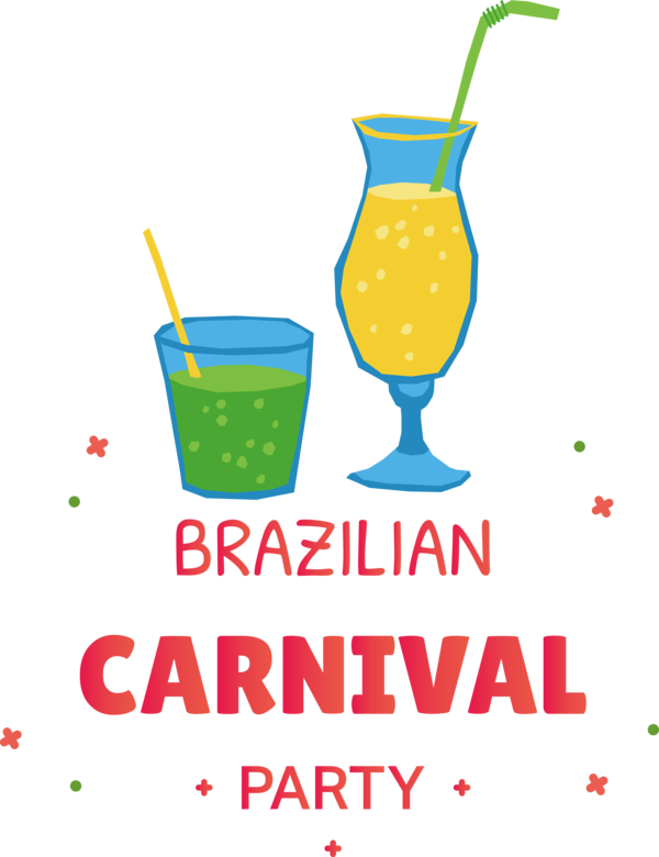 Transparent Brazilian Carnival Non-alcoholic drink Design Line for Carnaval do Brasil for Brazilian Carnival