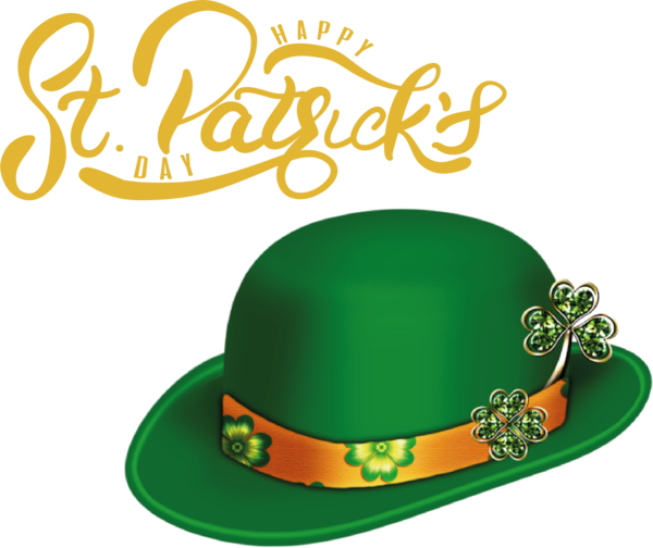 Transparent St. Patrick's Day Hat Clothing Cap for St Patrick's Day Hat for St Patricks Day