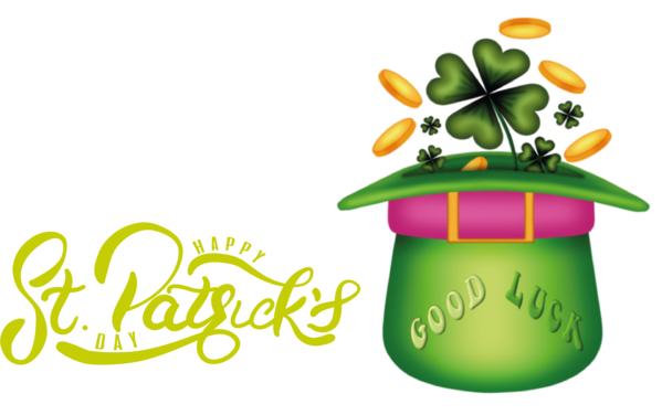 Transparent St. Patrick's Day Flowerpot Plant Flower for St Patrick's Day Hat for St Patricks Day