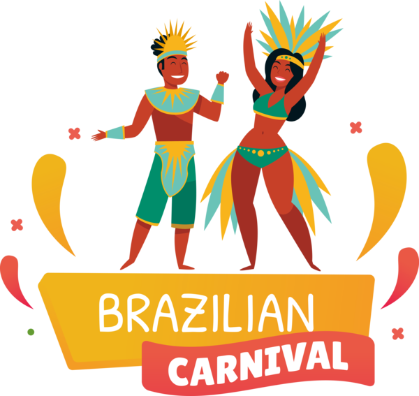 Transparent Brazilian Carnival Cartoon Icon Logo for Carnaval for Brazilian Carnival