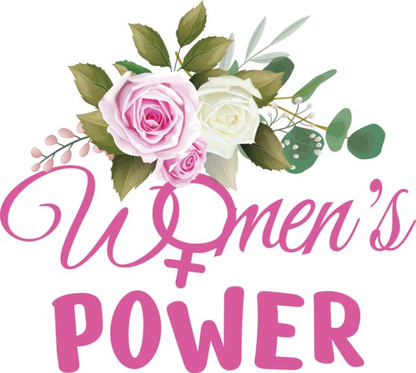 Transparent International Women's Day Flower calendar Cut flowers for Women Power for International Womens Day