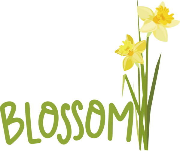 Transparent Easter Floral design Plant stem Cut flowers for Hello Spring for Easter