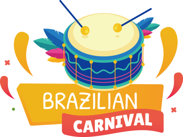Transparent Brazilian Carnival Icon Logo Drawing for Carnaval for Brazilian Carnival