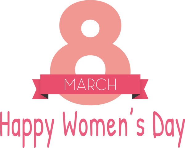 Transparent International Women's Day Design Logo Line for Women's Day for International Womens Day