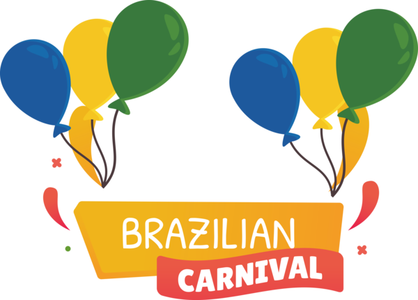 Transparent Brazilian Carnival Balloon Logo Design for Carnaval for Brazilian Carnival