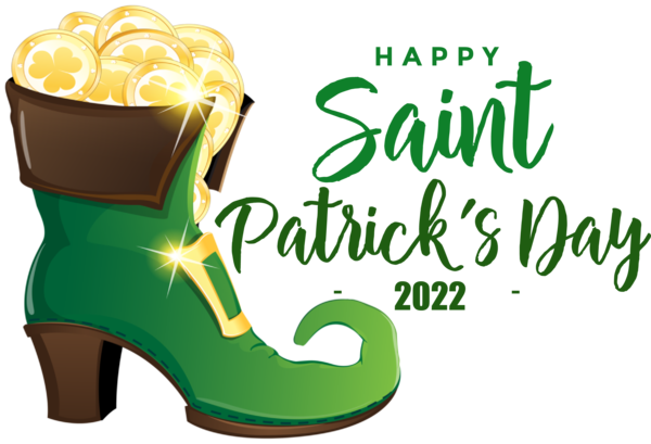 Transparent St. Patrick's Day Logo Design Footwear for Saint Patrick for St Patricks Day